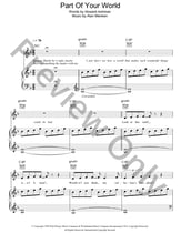 Part of Your World piano sheet music cover